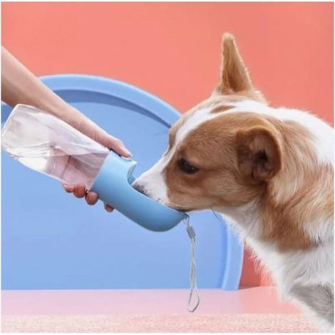 Borraccia per cani da portare sempre con sé, 350 ml, blu (1/5)