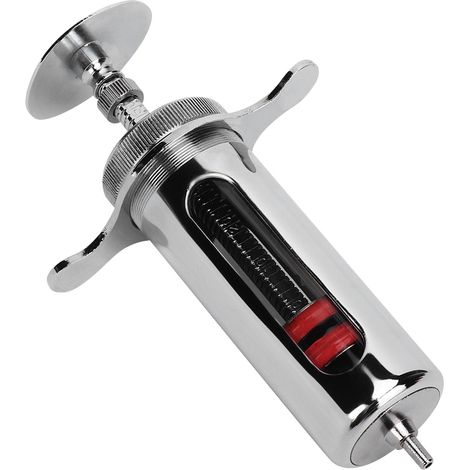 Injecteur hypodermique réutilisable pour porcs, bovins et ovins, seringue pour animaux, instrument vétérinaire d'élevage (type B court, 50 ml) (1/5)