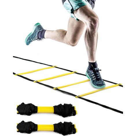 Agility Ladder, 6 Metre Scale and 12 Rung, Storage Bag Included - Used for Speed and Agility Training (1/5)
