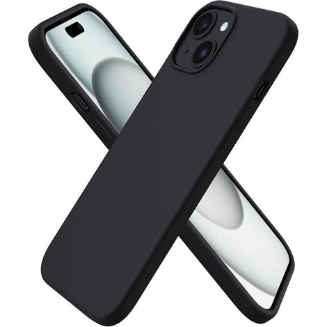 Coque en silicone liquide pour iPhone 15 6,1 pouces, protection intégrale, anti-rayures, anti-chocs (1/5)