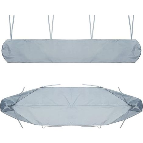 Schutzhülle für Gartenmarkisen, Aufbewahrungstasche aus Oxford-Plane, UV-beständig, staubdicht, wasserdicht, schnee- und regendicht im Winter, für Pavillons, Gartenmöbel (Grau, 4 m)