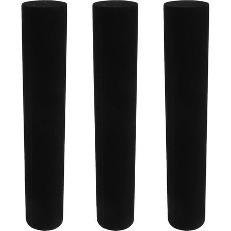 3 Pièces Barre Porte-bracelets Simple en Velours Noir, Support (1/5)