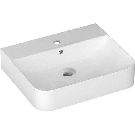 Sapho Isvea Sott Aqua - Vasque 61x50 cm, avec un trou pour robinet, blanc 10SQ51061 (1/5)