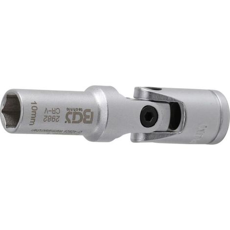Vaso articulado de 10 mm – Accionamiento de 3/8" – Largo para acceder a las bujías – Para mecánicos profesionales – Solución compacta