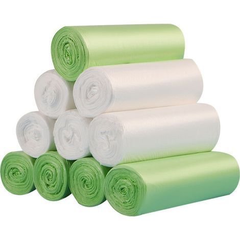 200 biologisch abbaubare Müllsäcke, 20 Liter dicke, kompostierbare Müllsäcke für Lebensmittel-, Haushalts-, Küchen-, Büro-, Haus-, Gartenabfälle und Tierabfälle. (1/4)