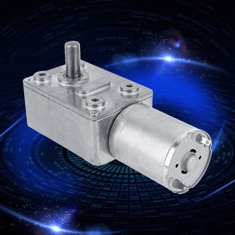 Moteur à engrenages 12 V CC, moteur à engrenages à vis sans fin turbocompressé haute pression réversible à 2 tr/min (1/5)