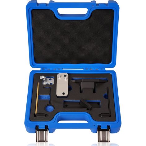Kit di attrezzi per la fasatura del motore, set di 7 attrezzi per la cinghia di distribuzione compatibile con Citroën, Peugeot, Opel, per motori a benzina 1.2 VTi (VVT) / GDI PureTech, 109-2C, 109-2D, (1/5)
