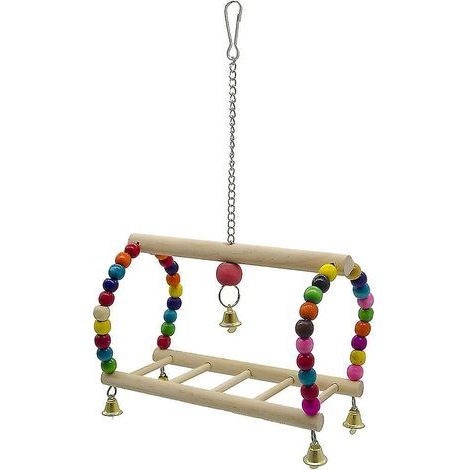 Hängematte und Perlenbrücke zum Klettern für Vögel, dekorative Schaukel zum Klettern für Vögel (1/4)