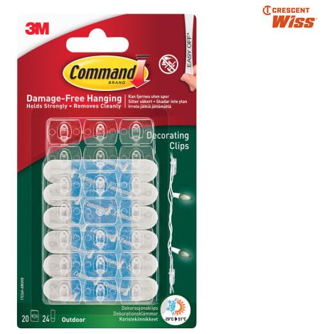 Clear Outdoor Decorating Clips (Pack 20) - COM17026HAW (1/2)