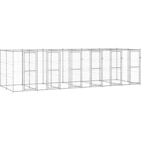 Outdoor-Hundezwinger Verzinkter Stahl 14,52 m²