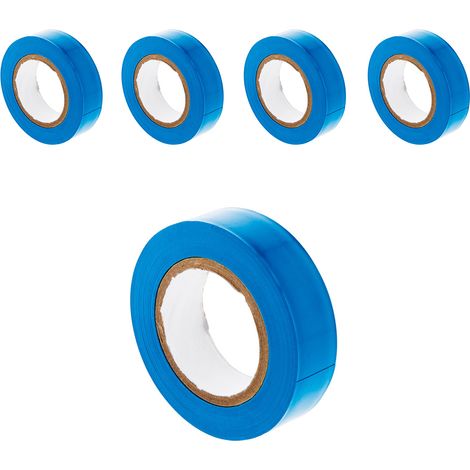 Lot de 5 rouleaux adhésifs 15mmx10m - Bleu - Zenitech