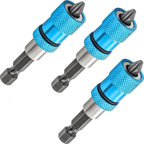 Kit de 3 Embouts pour plaques de plâtre, Porte-Embout magnétique à Changement Rapide, Tige hexagonale 6,35 mm (1/4 Pouce), Compatible avec Tournevis et perceuses sans Fil (1/5)