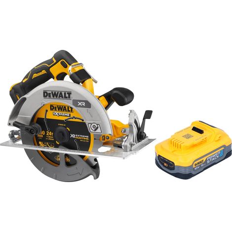 Sierra circular sin cable DeWalt DCS 573 N 18 V 190 x 30 mm sin escobillas + 1x batería powerstack 5,0 Ah - sin cargador (1/5)