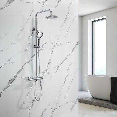 LOMAZOO Systèmes de douche Ariel, douche à effet pluie, acier (1/5)
