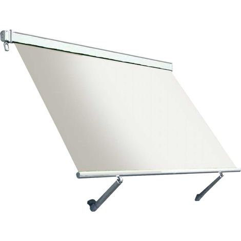Tenda da Sole Avvolgibile Manuale 150x250 cm in Alluminio e Poliestere Beverly Beige (1/2)