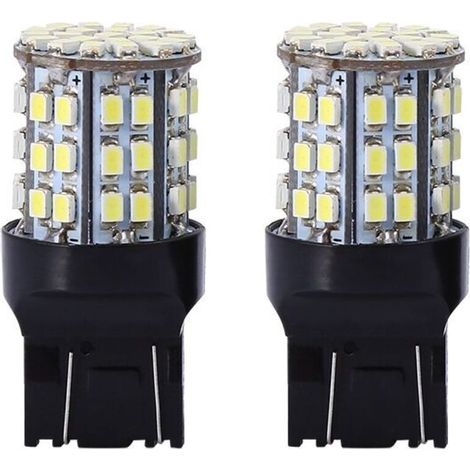 Pack of 2 12V DC LED Reverse Light Bulbs 7443 64SMD White 6000K Super Bright Rear Brake Stop LED Bulbs 7443 7440 7444 7441 992 992 A W21W Brake Light (1/4)