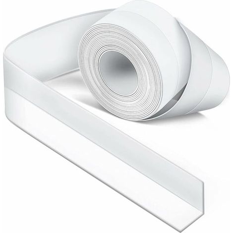 royaluxe - 1PCS-Joint Silicone Blanc Salle de Bain, Joint Salle de Baignoire, Ruban D'étanchéité, Anti-Moisissure et Imperméable, Ruban Adhésif doux (1/5)