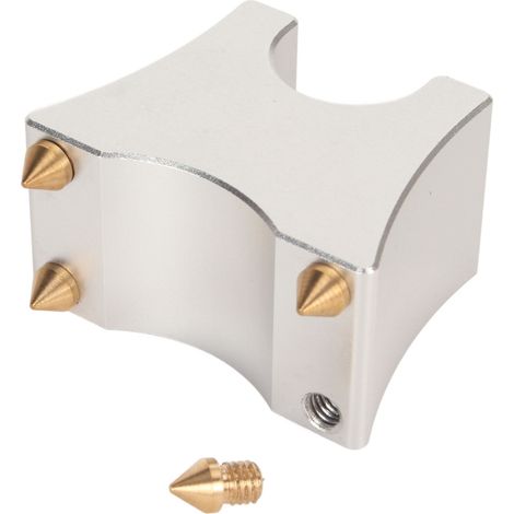 Support câbles audio antidérapant en aluminium pour ampli et platine CD, 2 unités argenté (1/5)
