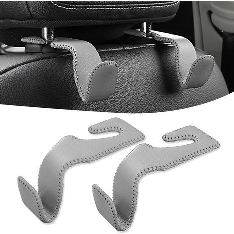 Lot de 2 crochets pour appuie-tête voiture en cuir siège arrière (1/5)
