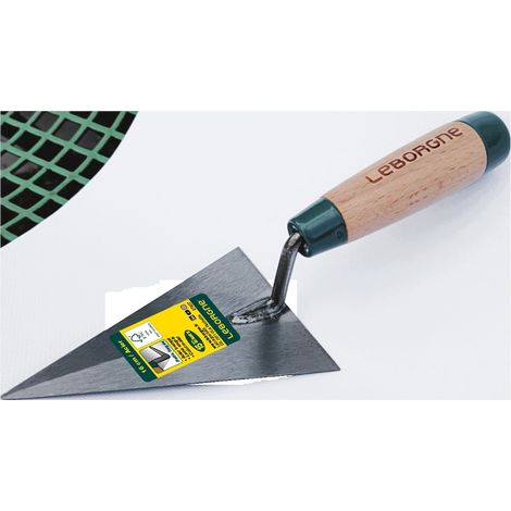 LEBORGNE Truelle triangulaire 14 cm manche bois - lame souple en acier trempé (1/4)