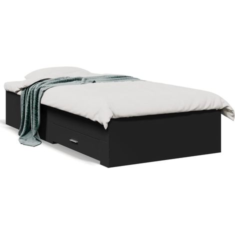 Maison Exclusive - Bettgestell mit Schubladen Schwarz 75x190 cm H