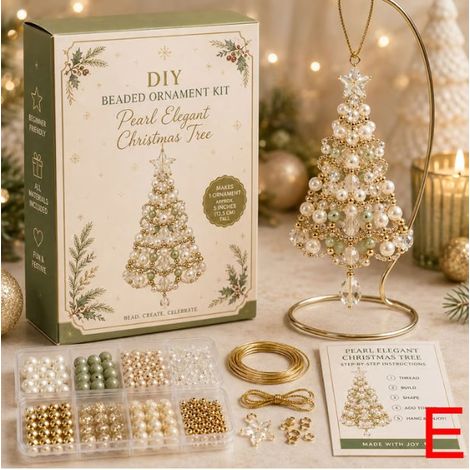 New Chatsic Christmas Tree DIY Christmas Tree Beaded Ornament Set - Style E -