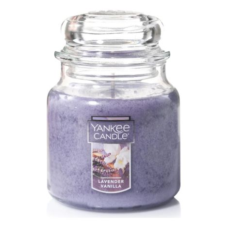 Candela Yankee Candle in barattolo piccolo, lavanda e vaniglia, 104 g