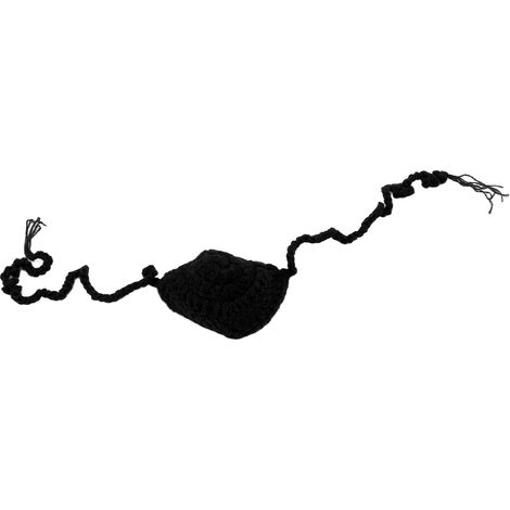 Masque de sommeil d'hiver en laine simple épaisseur, accessoire pour instrument de musique, noir. (1/5)