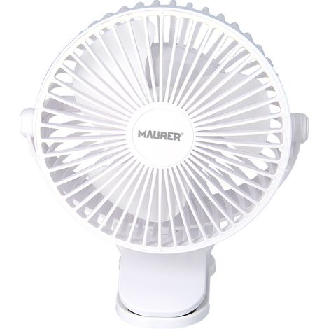 Ventilador con clip sobremesa ø 15 cm. recargable