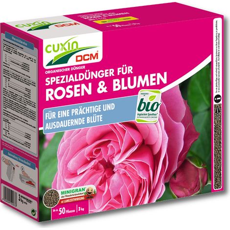 Cuxin Rosendünger und Blumendünger 3 kg organisch Biodünger Naturdünger ÖKO