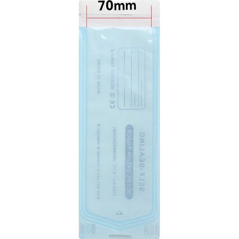 Bolsas de esterilización autoadhesivas, 200 unidades, 90 mm x 165 mm (1/2)