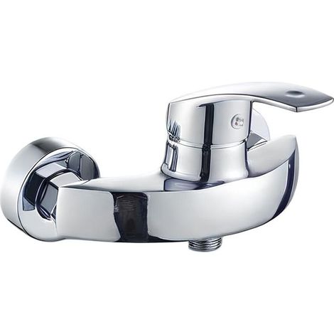 Mitigeur salle de bain mural - AVIZAR - Modèle encastré - Laiton chromé - Cartouche céramique - Écartement 15 cm (1/3)