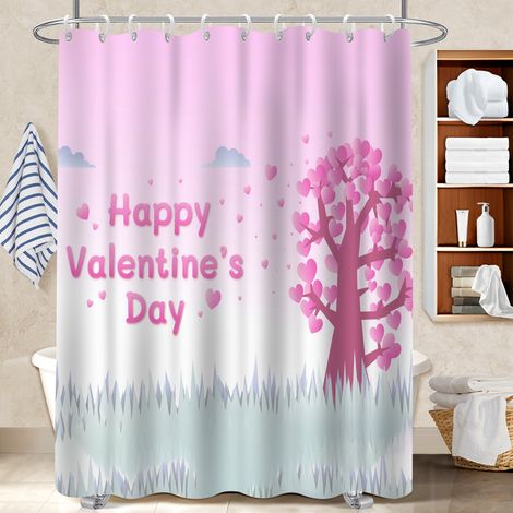Voile de douche fluide en polyester 180x180 infroissable rideau étanche pour un intérieur cosy et chaleureux (1/5)