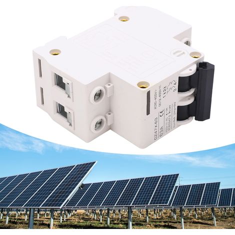 Disjoncteur miniature BAOYIDZ47X-63 63A 400V AC/DC 2P pour systèmes photovoltaïques à panneaux solaires, montage sur rail DIN (1/5)