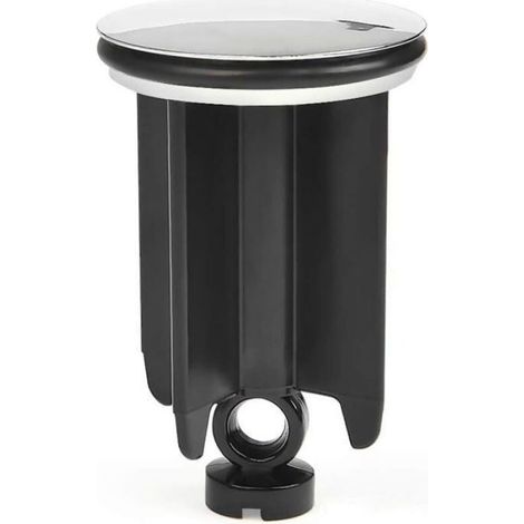 Bonde Dévier - 40 mm - Réglable Hauteur 7 à 8,6 cm - Universel Salle De Bain Cuisine - En Alliage D'aluminium Et ABS - Noir Argent - 1 Pièce (1/4)
