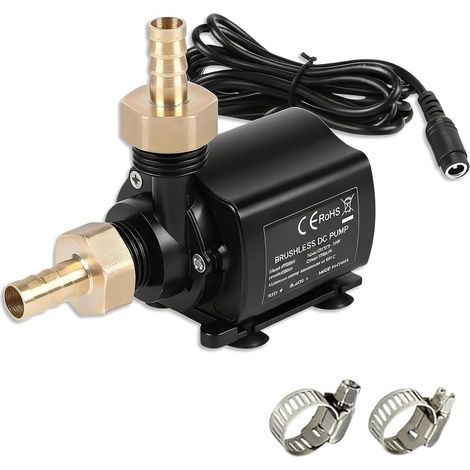 Pompe à Eau: Pompe Immergée Régulation Vitesse,12v, 800l/H, Hauteur D'élévation 5 M, Pompes Sans Pinceau Ultra Silencieuse Arrosage Irrigation Jardinage Drainage évacuation (1/5)