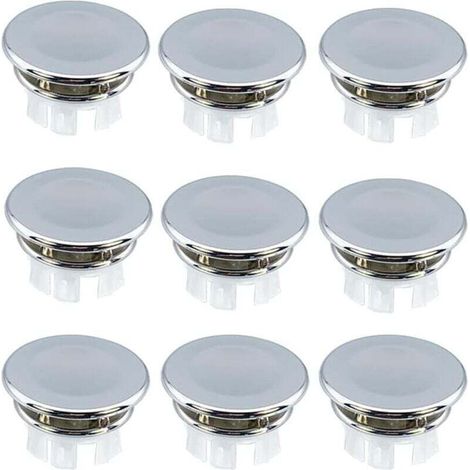Couvercle de Trop Plein d Évier 10 Pièces Bouchon Rond Débordement Lavabo Cuisine