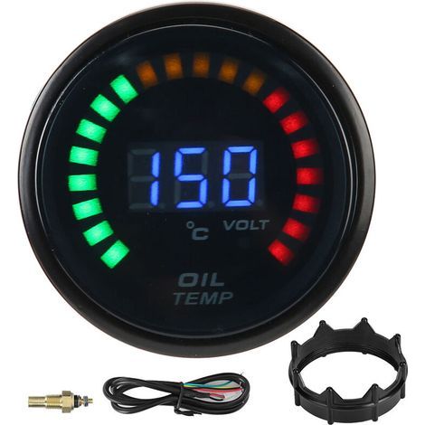 Digitales Öltemperaturmessgerät (52 mm), Farb-LED-LCD-Display mit Lichtsensor, Kfz-Anzeige (1/5)