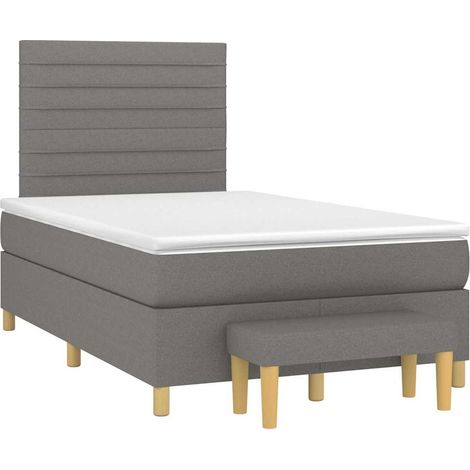 Maison Exclusive - Giroletto a Molle con Materasso Nero 120x190 cm in Tessuto