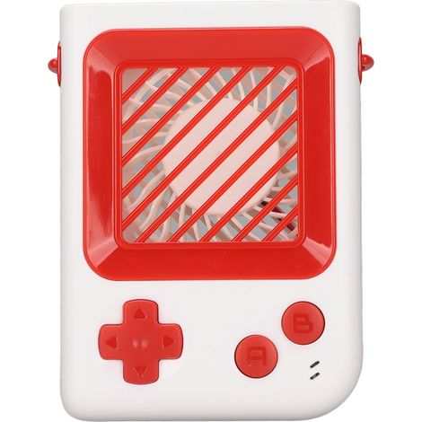 Ventilateur de cou rechargeable par USB, 3 vitesses, avec cordon et anneaux de fixation pour les voyages, le camping et la randonnée (blanc). (1/5)