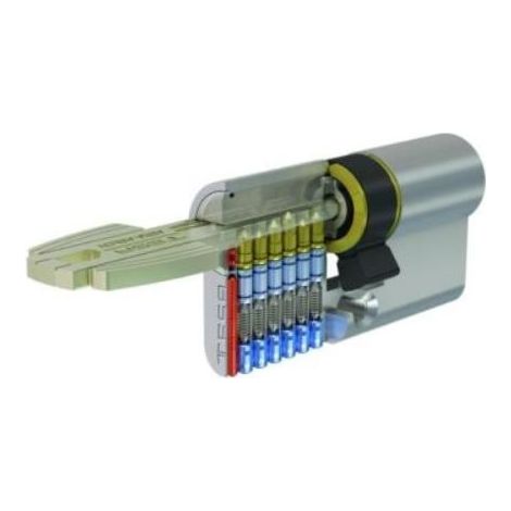 Cylindre double de sûreté type T 60 débrayable 5 clés laiton poli 30 x 30 mm - Tesa securité