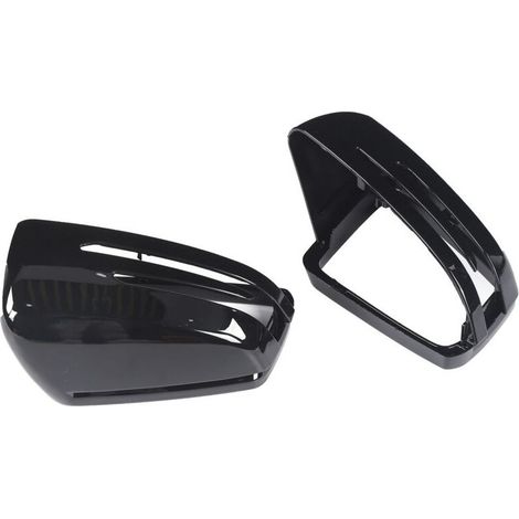 Couvercles de rétroviseurs latéraux pour Mercedes Benz Classe A B C E CLA GLA GLK – Finition noire brillante en ABS – Protection contre rayures et poussière (1/5)