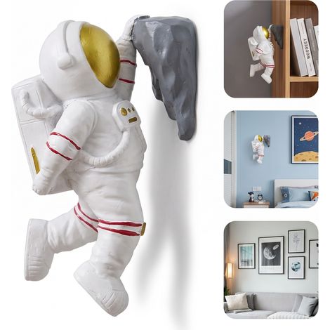 1 Pièce Décoration Murale Astronaute Résine 7 x 10,5 x 14,5 cm Décor Chambre Salon (1/5)