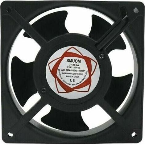 Ventilateur axial pour bote de cheminée Insérable Haute température Pales en métal Silencieux Universel 120 x 120 x 38 mm (1/4)