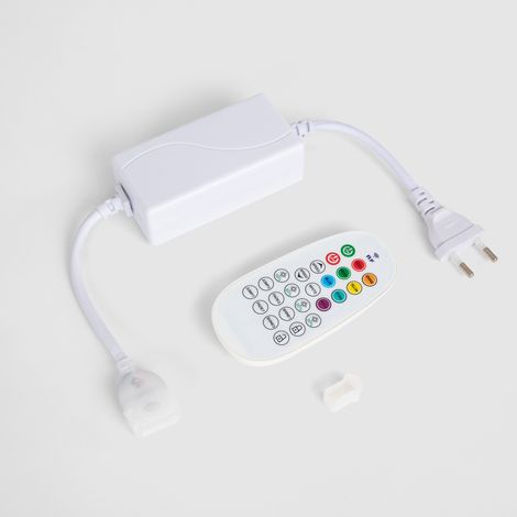 Controlador para Tira LED Neón Regulable 220V RGB SFLEX8 con Mando RF RGB