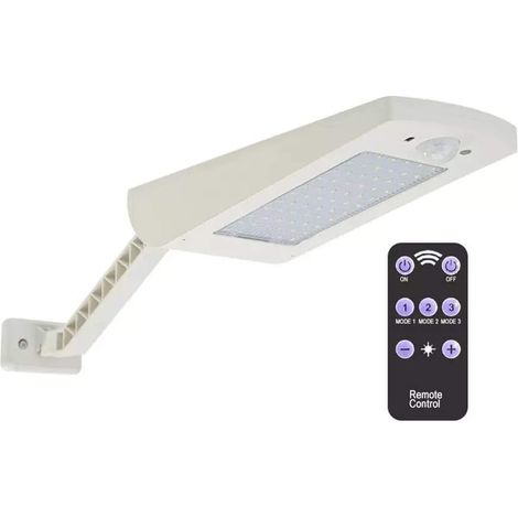 Lampes solaires d'extérieur étanches IP65 Lampes de jardin 66 LED Détecteur de mouvement sans fil Télécommande Lumières de sécurité Grand angle pour cour Garage Pont Allée Chemin Blanc (1/5)