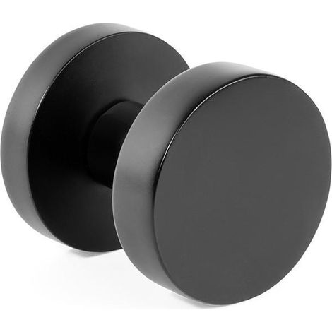 pomo manivela redondo ø53 elio negro, niquel satinado acabado negro mate acabado negro mate acabado negro mate