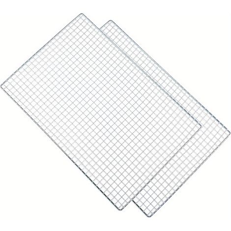 Lot de 2 grilles de cuisson – Acier inoxydable – Pour rôtir au four, refroidir et griller – 45 x 30 cm (1/5)
