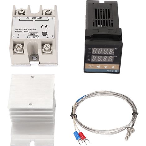 Eosnow Farmtemperaturkontrollgesetz 100‑240V Thermostat Typ K Thermoelement Wärmekühl- und Feststaat Relais 25a