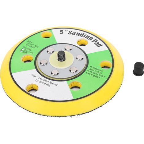 5-inch (125 mm) round sanding disc for polishing machine – 6-hole backing plate made of sturdy ABS (1/5)